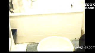Pooping in yellow container