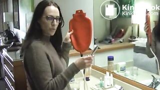 New girl enema toilet