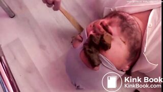 shitting in the mouth and good drops of white discharge