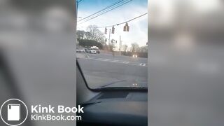 Crazy bitch shits and pisses on guys car