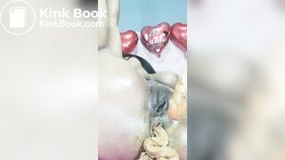 cute latina hug dildo deep anal destroy scat part 2