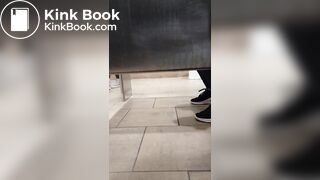 Woman has diarrhea in the mall