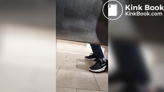 Woman has diarrhea in the mall
