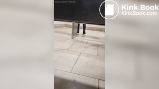 Woman has diarrhea in the mall