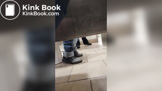 Woman has diarrhea in the mall