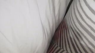 Shitting and pissing her pants in bed