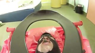 Blonde Mistress shitting in Slave Mouth