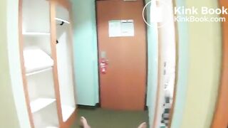 Blonde Mistress shitting in Slave Mouth