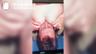 Guy tongues nice load from tiny ass