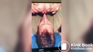 Guy tongues nice load from tiny ass