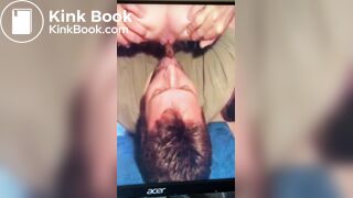 Guy tongues nice load from tiny ass