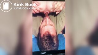 Guy tongues nice load from tiny ass