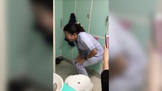Thai nurse nedd to poop