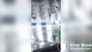 Asian women in hurry for toilet