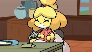 Isabelle Messes Her Diaper