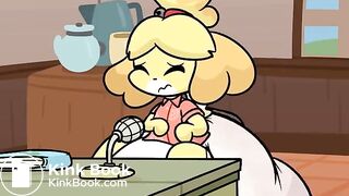 Isabelle Messes Her Diaper