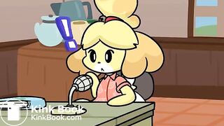 Isabelle Messes Her Diaper
