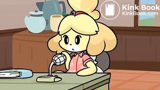 Isabelle Messes Her Diaper
