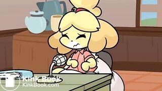 Isabelle Messes Her Diaper