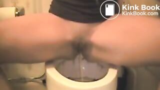 Girl makes a bathroom clip