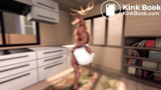 Deer pooping on a diaper