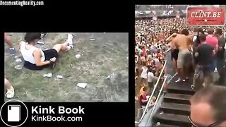 Festival girl shit herself while sitting down.