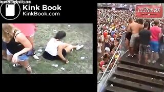 Festival girl shit herself while sitting down.