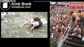 Festival girl shit herself while sitting down.