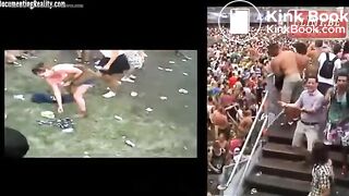 Festival girl shit herself while sitting down.