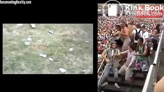 Festival girl shit herself while sitting down.