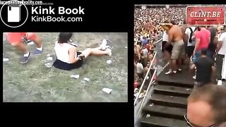 Festival girl shit herself while sitting down.