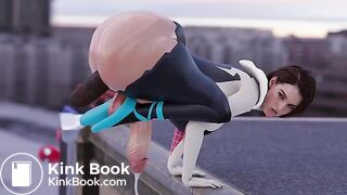 futanari jill valentine shitting from the roof (loop)