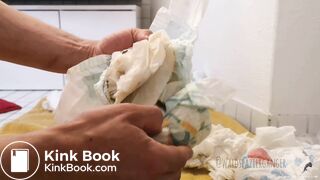 Unpaking dirty diapers and weare it after