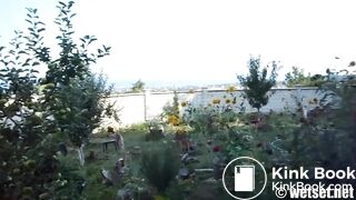 Girl Poops Panties In Her Garden