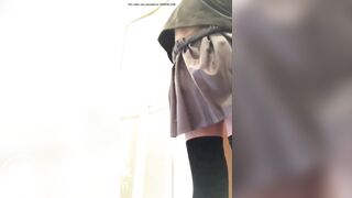 Desperate girl drops huge load in panties