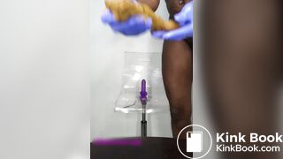 Ebony Shitting while riding