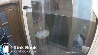 Woman pooping in Toilet 198