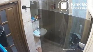 Woman pooping in Toilet 197