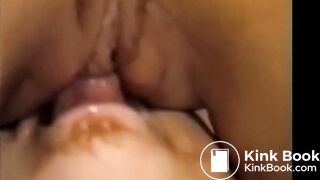 Chubby blonde ladys shitting each other and smear