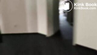 Sophie pooping in office