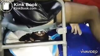 Chinese Scat - Mistress uses toilet slave, ... him