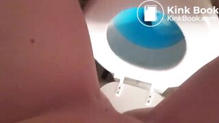 Self filming her poop at home