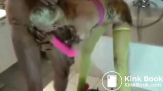 Two Mistress shit on slave