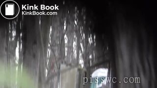 Hot young girl caught pooping outdoors public