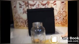 Shitting in jar - video 2