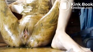 Shit dildo in her mouth