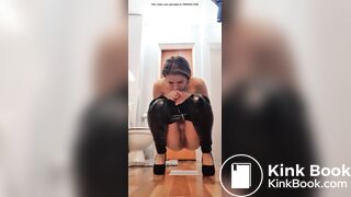 a beautiful girl pooping