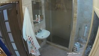 Woman pooping in Toilet 153