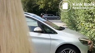 they hid behind the car and are working out its dirty h