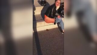 Girl Pooping In The Street